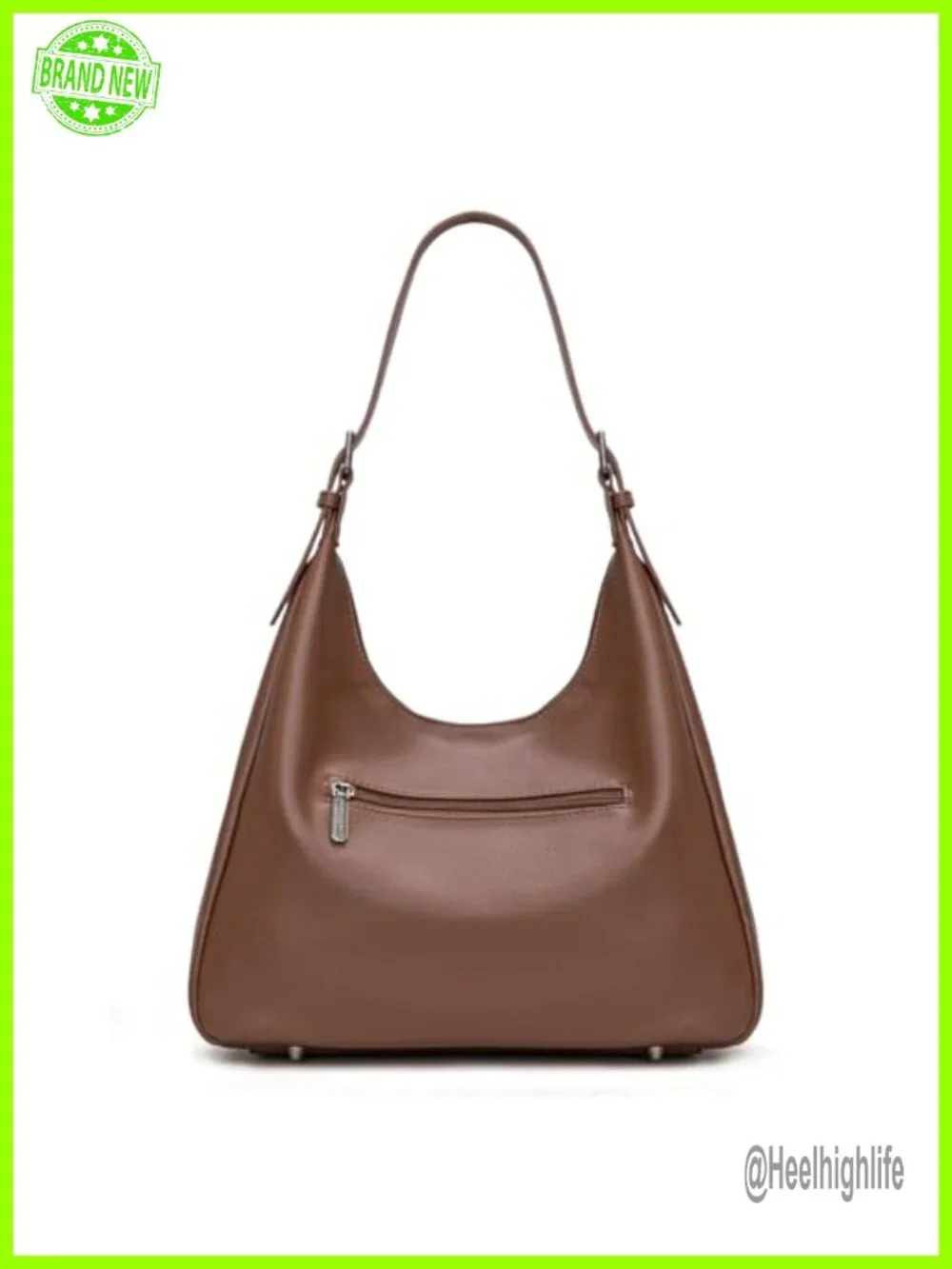 Hobo Slouchy Shoulder Bag PU Leather Multi-Pocket Purse